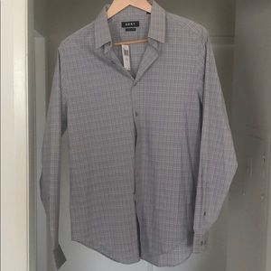 Large (16) DKNY Button Down Shirt Grey